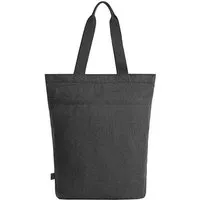 Halfar Halfar Recycelte Einkaufstasche mit Boden und Vortasche mit Reißverschluss, Schwarz (sprinkle), – Produktbild 1 von 1