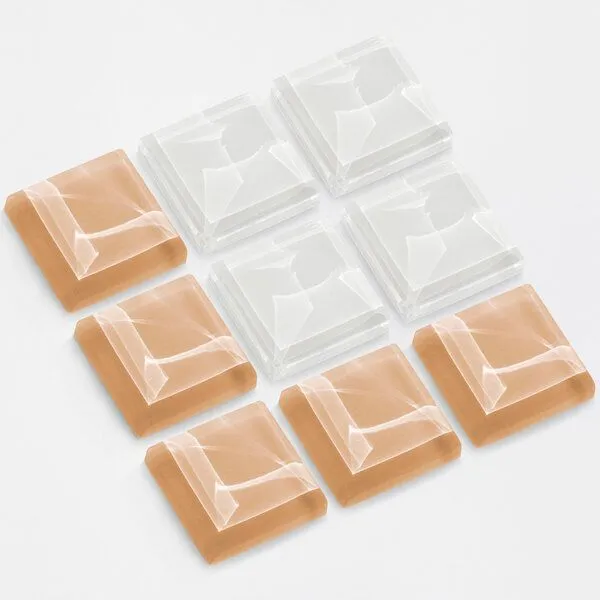 ALEXASCHA ALEXASCHA Deko Magnete aus Upcycling Glas • Set aus 9 starken Magneten • ideal zum Verschenken, Bergkristall, – Produktbild 1 von 4