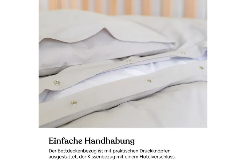 Ehrenkind Kinderbettwäsche Kinder Bettwäsche, 100% Bio-Baumwolle, Standard 100 by Oeko-TEX, Kinderbettwäsche 100x135 cm Musselin, Grün, – Produktbild 3 von 5