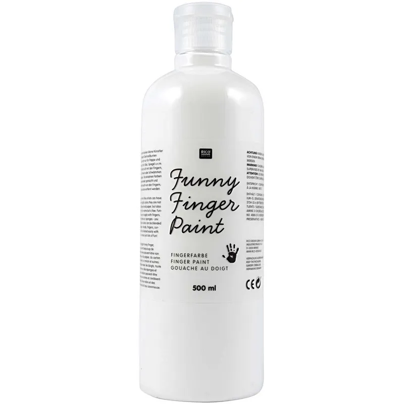 Rico Design Rico Design Fingerfarbe 500ml Weiß, Weiß, – Produktbild 1 von 1