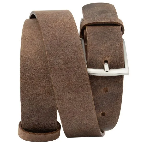 Simaru Simaru Ledergürtel Buenos Aires 35mm / Leder pflanzlich gegerbt, Braun-used, – Produktbild 3 von 4