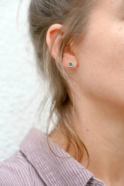 pakilia pakilia Ohrstecker "Redondo Verde Venturina" – Produktbild 2 von 2