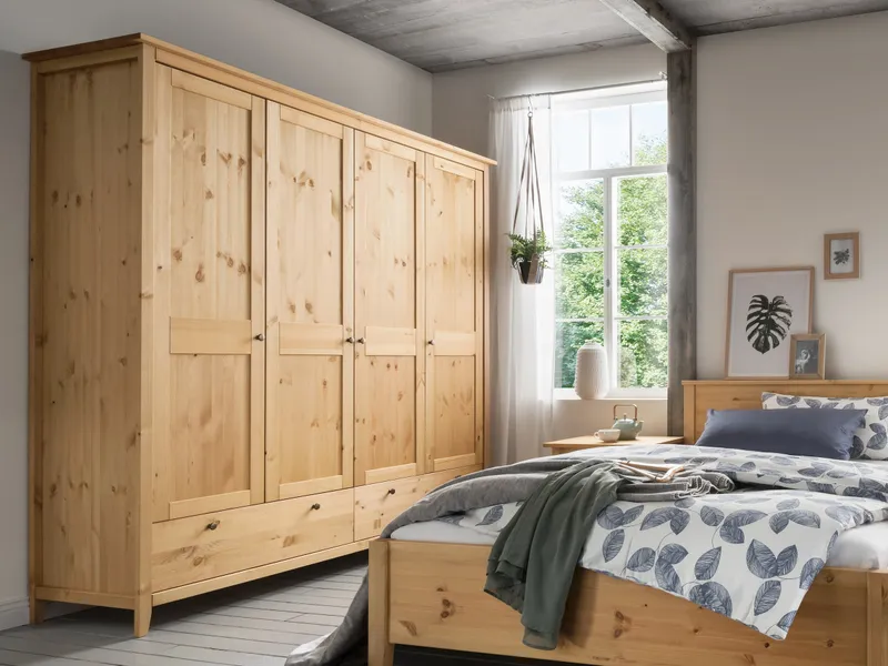 allnatura allnatura Drehtüren-Kleiderschrank "Tusa" 5-türig gelaugt/geölt, Natur, – Produktbild 1 von 2