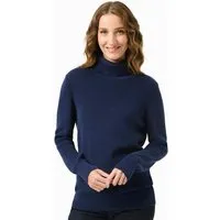 ORGANICATION ORGANICATION Rollkragenpullover aus Bio-Baumwolle, Navy, – Produktbild 1 von 1