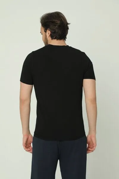 Bruno Barella GOTS zertifizierte Biobaumwolle Herren T-Shirt von Bruno Barella, Schwarz, – Produktbild 2 von 2