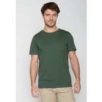 GreenBomb GREENBOMB Basic Spice - Sportliches T-Shirt aus Bio-Baumwolle / GOTS / Fair & Vegan, Grün (forest stripes), – Produktbild 1 von 1