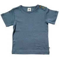 Leela Cotton Baby Kinder Kurzarmshirt Bio-Baumwolle T-shirt "Leela Cotton", Taubelblau, – Produktbild 1 von 1