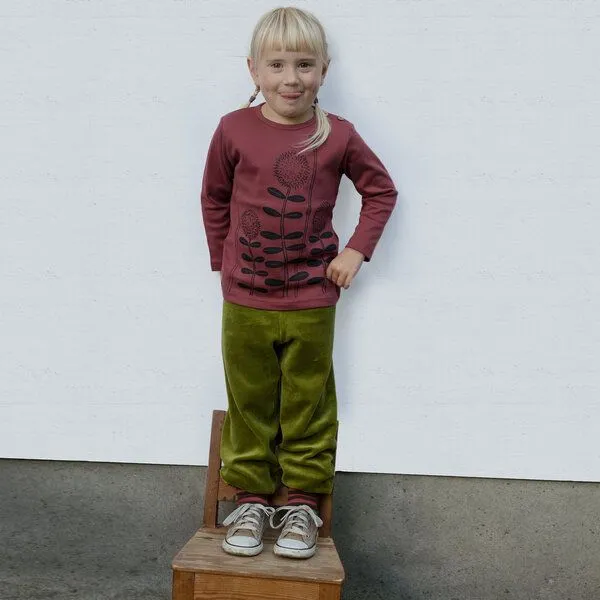 Cmig Cmig Waldblumen Langarmshirt für Kinder, Apple butter (rot), – Produktbild 2 von 4