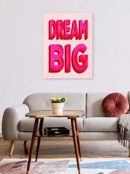 Photocircle Photocircle Poster / Leinwandbild - Dream Big - pink typography – Produktbild 2 von 4