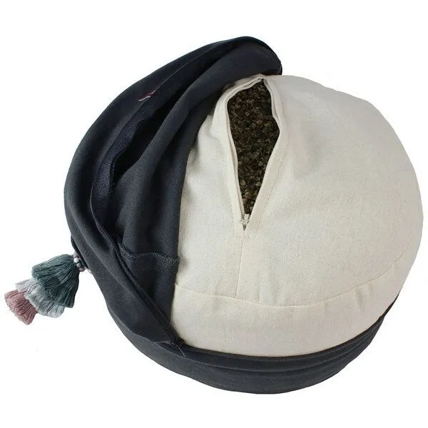 Lotus Natural Meditationskissen Bio YIN & YANG Lotus Natural® - Buchweizenschalen, Anthrazit, – Produktbild 3 von 4