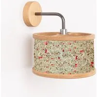 ALMUT von Wildheim ALMUT von Wildheim Nachhaltige Almheu Wandlampe aus 100 % Tiroler Bio-Gräsern von Almut, Heu & rosenblüten (grün/rot), – Produktbild 1 von 1