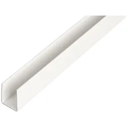 Alberts ALBERTS U-Profil, PVC weiß, LxBxHxS 1000 x 21 x 20 x 1 mm – Produktbild 1 von 1