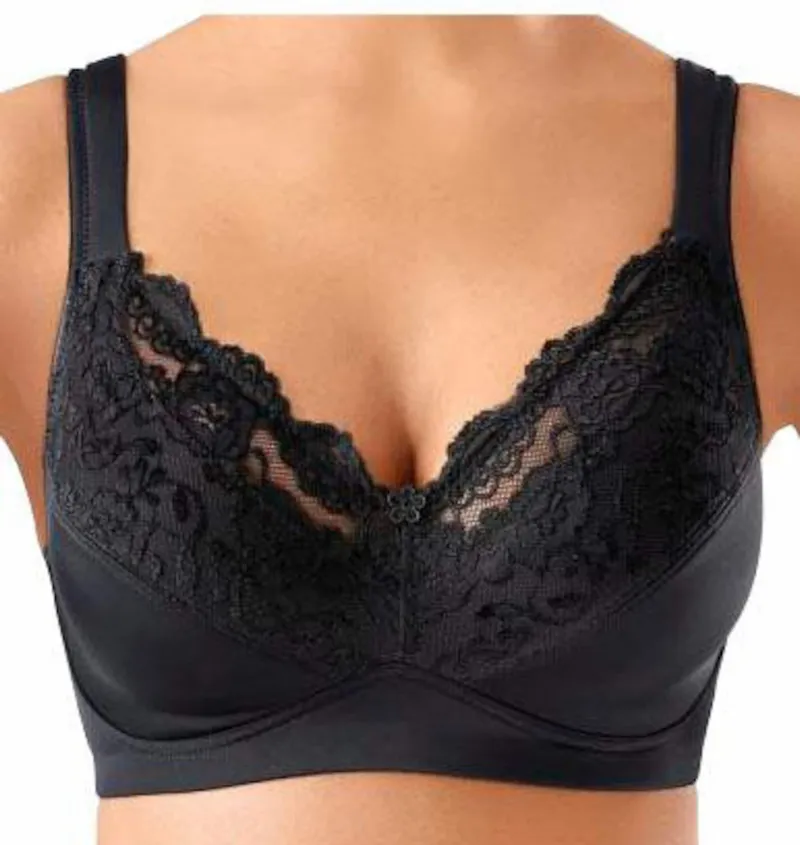petite fleur by Lascana Bralette-BH weiß+schwarz, Weiß+schwarz, – Produktbild 2 von 3