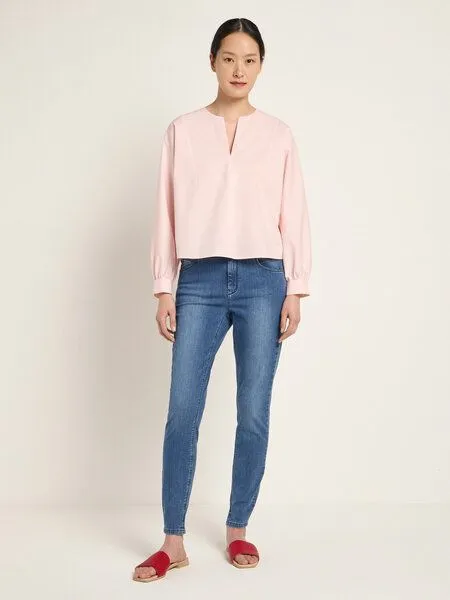 LANIUS LANIUS Bluse mit Kräuseln (GOTS) aus Bio-Baumwolle, Mary rose, – Produktbild 2 von 4