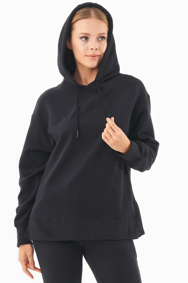 ORGANICATION ORGANICATION Damen vegan Sweat Hoodie Aus Bio-Baumwolle Schwarz, Schwarz, – Produktbild 3 von 4