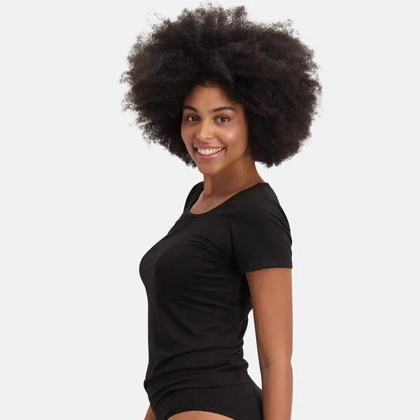 Bamboo Basics BAMBOO BASICS KATE T-Shirt aus Bambusviskose / Biobaumwolle (2er Pack), Schwarz, – Produktbild 2 von 4