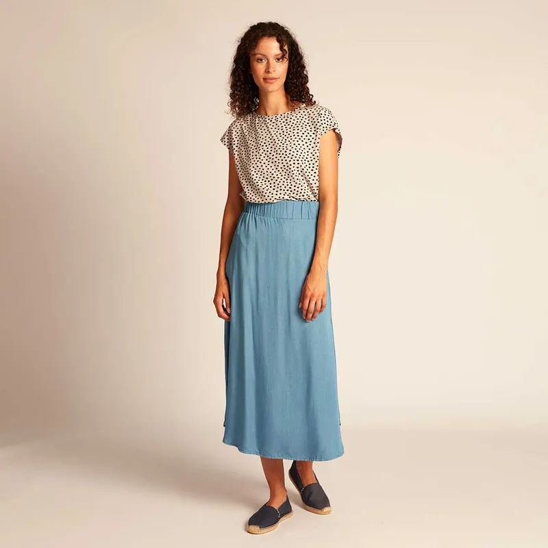 WiDDA WiDDA Damen vegan Skirt Julip Light Blue, Hellblau, – Produktbild 1 von 2