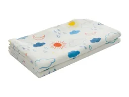 HANS NATUR Moltontücher Bio-Baumwolle 2er-Set, 80 x 80 cm Sonne und Wolken – Produktbild 1 von 1