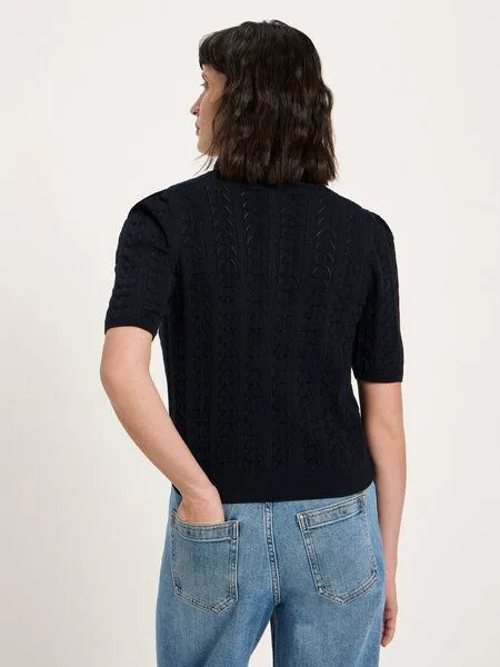 LANIUS LANIUS Kurzarm-Pullover, Onyx, – Produktbild 4 von 5