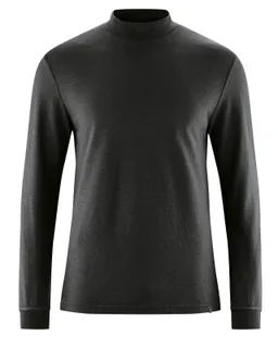 HempAge Hempage Herren vegan Schwarzer Rollkragenpullover Mit Langen Ärmeln – Produktbild 1 von 1