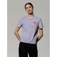 watapparel watapparel T-Shirt Frauen Blume, Lavender, – Produktbild 1 von 1