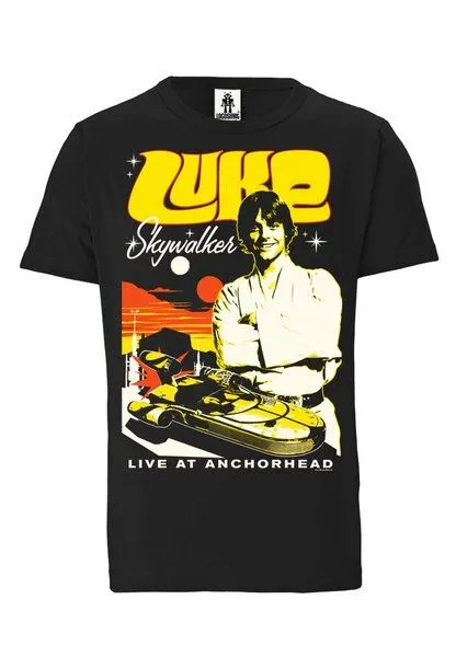 LOGOSH!RT LOGOSH!RT Star Wars - Luke Skywalker - T-Shirt - 100% Organic Cotton, Schwarz, – Produktbild 1 von 4