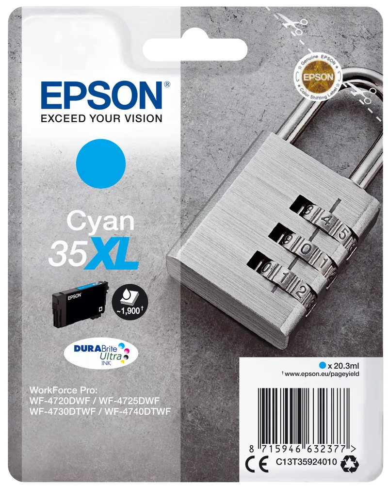 Epson Epson Tintenpatrone T3592/ 35XL cyan – Produktbild 1 von 3