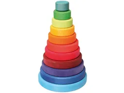 Grimms Grimms Großer Scheibenturm aus Buchenholz, 11-teilig, bunt lasiert Höhe 21 cm – Produktbild 1 von 1