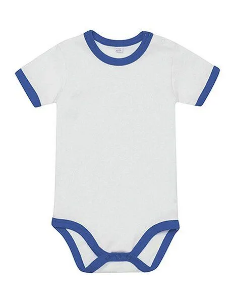 Babybugz Babybugz Baby Strampler Bodysuit Kurzarm, White/cobalt, – Produktbild 1 von 3