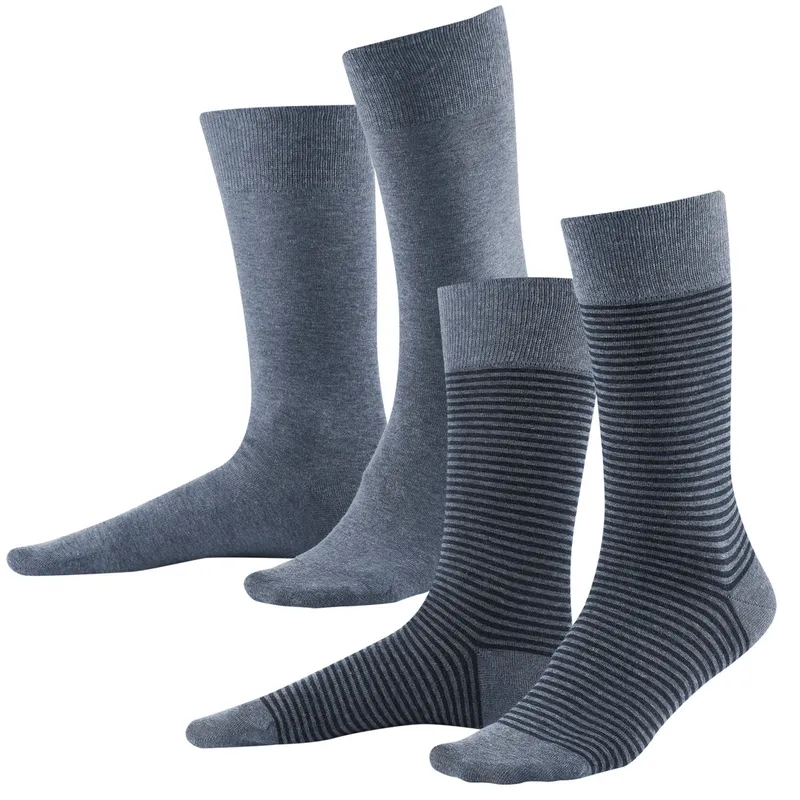 Living Crafts Living Crafts - Unisex Socken, 2er-Pack (98% Bio-Baumwolle; 2% Elasthan), Blau, – Produktbild 1 von 4