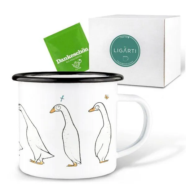 LIGARTI Emaille Tasse – Insektenstudie – LIGARTI Tiermanufaktur – Produktbild 3 von 4