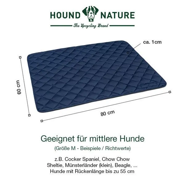 HOUND & NATURE HOUND & NATURE Wasserdichte Baumwoll Hundedecke DAVOS, Blau, – Produktbild 3 von 4