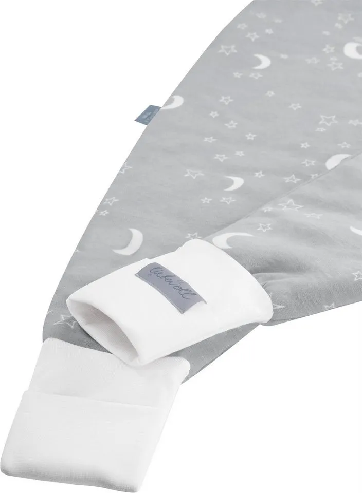 normani Babyschlafsack Baby Schlafsack mit Füßen aus Bio-Baumwolle Nanao, Grau, – Produktbild 5 von 5
