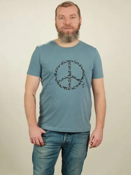NATIVE SOULS NATIVE SOULS Slub T-Shirt Herren - Peace, Light blue, – Produktbild 1 von 1