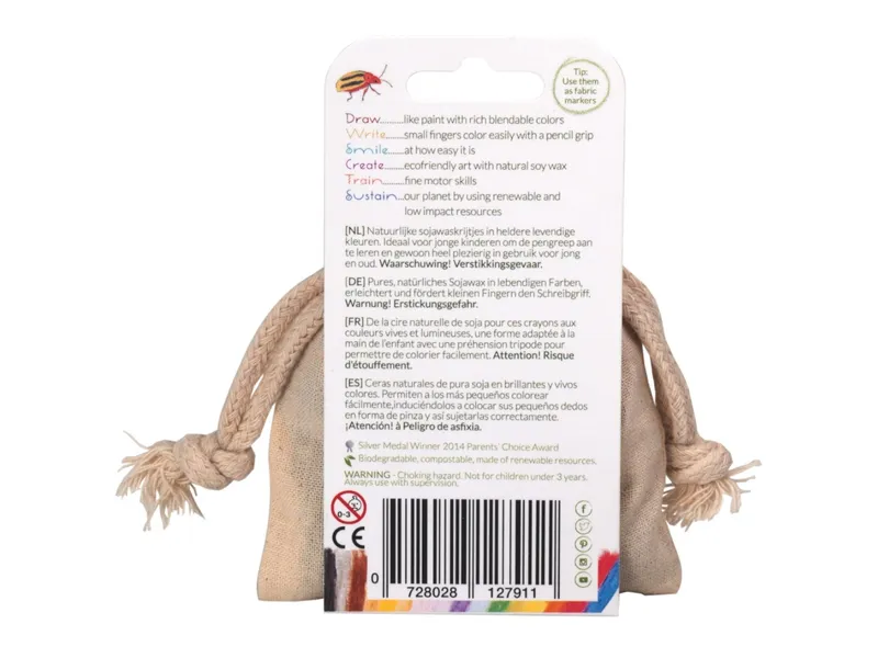 Crayon Rocks Crayon Rocks Ergonomische Wachsmalstifte Mini-Set 8 Farben, Mehrfarbig, – Produktbild 2 von 2