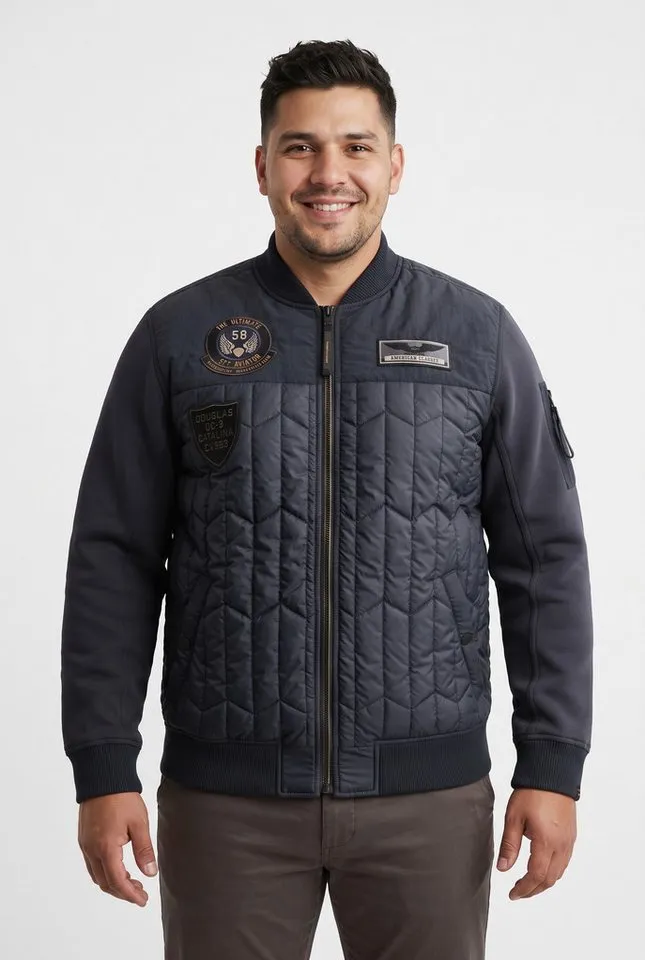 PME Legend PME Legend Bomberjacke Leichte Wattierung, geeignet für die Übergangsjahreszeit, Blau, – Produktbild 2 von 4