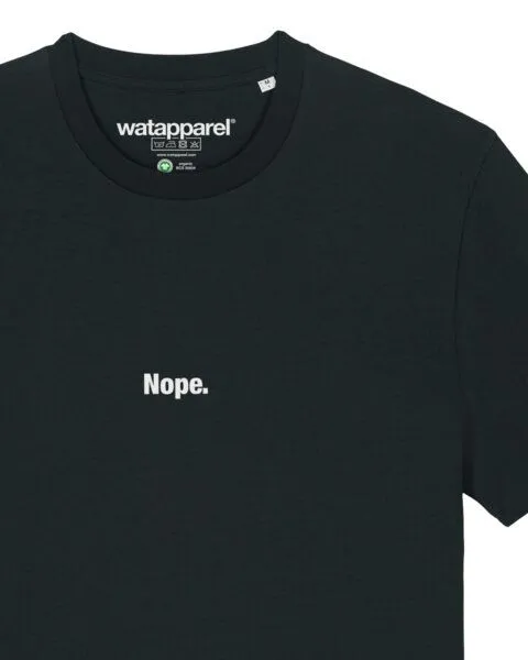 watapparel watapparel T-Shirt Unisex Nope, Black, – Produktbild 3 von 3