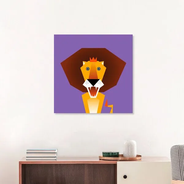 Photocircle Photocircle Poster / Leinwandbild - Kinderzimmer-Löwe – Illustration für Kinder – Produktbild 3 von 4