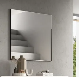 Inn.Furn Garderobenspiegel Cooper (Wandspiegel in Basalt Grau, 80 x 73 cm), Rahmenlos – Produktbild 1 von 1