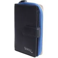 Vargu Vargu Echtleder Geldbörse MASIN 1-A, Black - blue, – Produktbild 1 von 1
