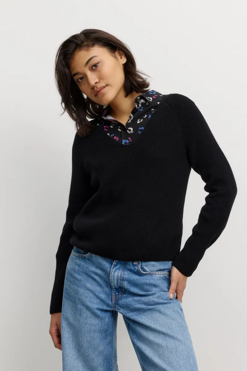 recolution Recolution Damen vegan Pullover Arugula Schwarz, Schwarz, – Produktbild 2 von 2