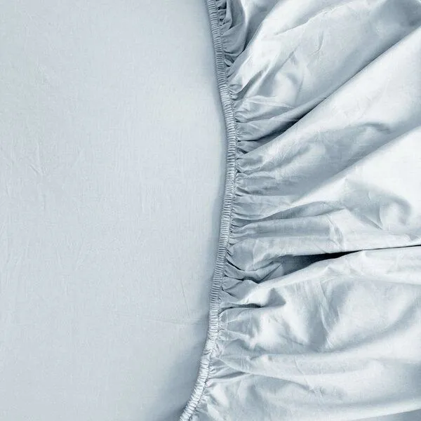 Kayori Kayori Emma Spannbettlaken Baumwollsatin, Hellblau, – Produktbild 3 von 4