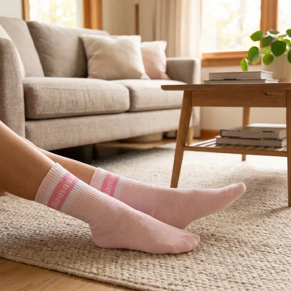 Divasya Divasya Socken mit Yoga Motiv | Namasté | Pink – Produktbild 3 von 4