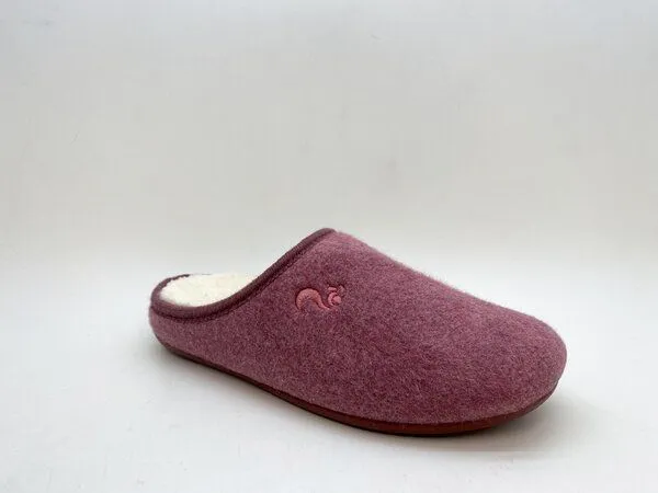 thies Veganer Hausschuh "thies ® Organic Slipper", aus superweicher Bio-Baumwolle, Bordeaux (rot), – Produktbild 2 von 4