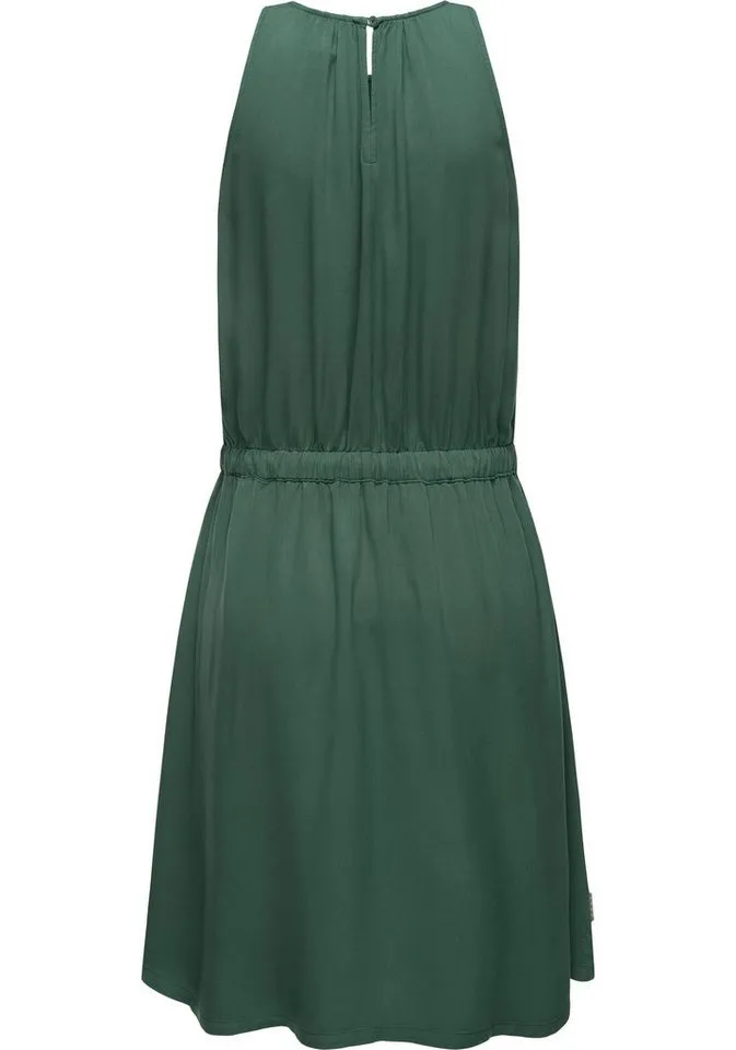 ragwear ragwear Blusenkleid Sanai stylisches Sommerkleid mit verspielten Details, Grün, – Produktbild 1 von 2