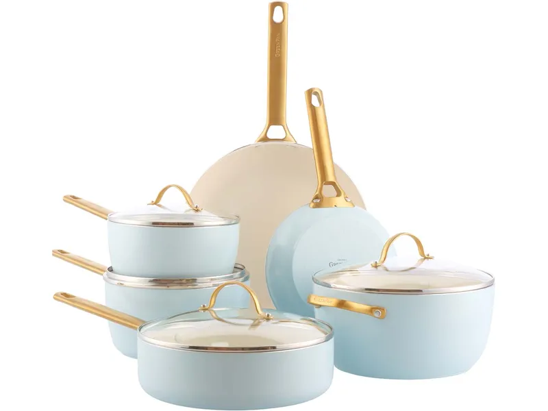 Greenpan Greenpan Pfannen- & Topfset "Padova Reserve" 6er-Set, Hellblau, – Produktbild 2 von 3