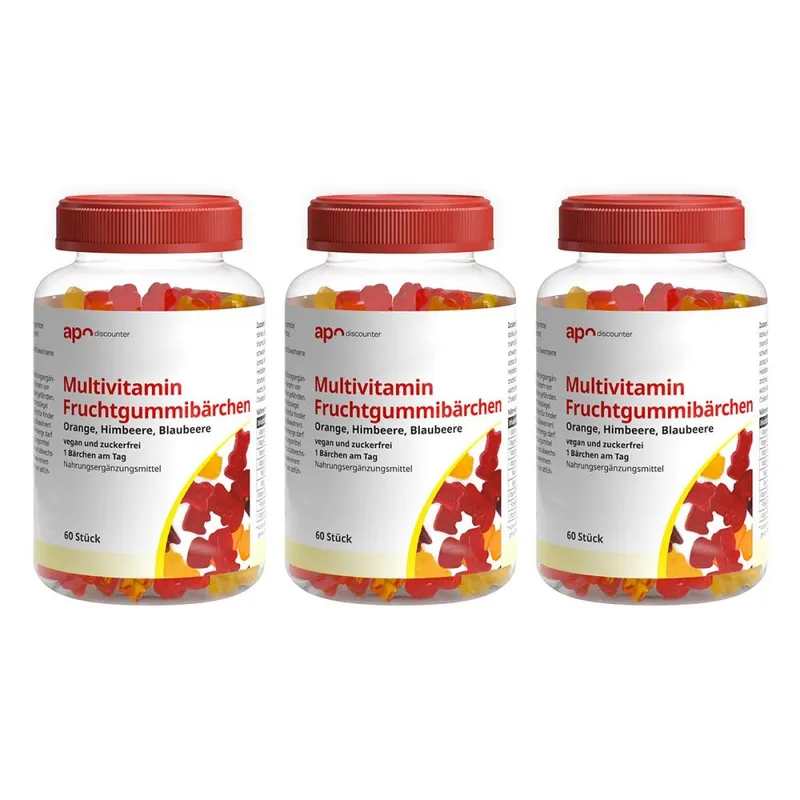 apodiscounter apodiscounter Multivitamin Fruchtgummibärchen zuckerfrei – Produktbild 2 von 2