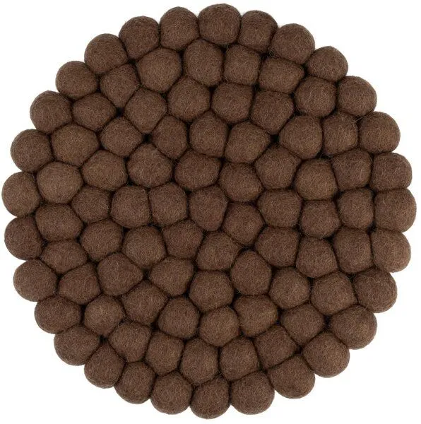 myfelt myfelt Filzkugel Topfuntersetzer (⌀ 20 cm), Braun (egon), – Produktbild 1 von 4