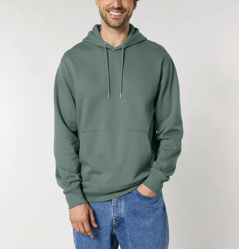 UNIPOLAR UNIPOLAR Herren vegan Hoodie Basic Crossing, Grün, – Produktbild 1 von 2