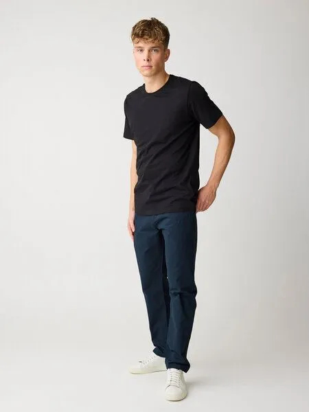 KnowledgeCotton Apparel KnowledgeCotton Apparel Chino-Twill-Hosen CHUCK aus Bio-Baumwolle - ROC/GOTS/Vegan, Blau (total eclipse), – Produktbild 3 von 5